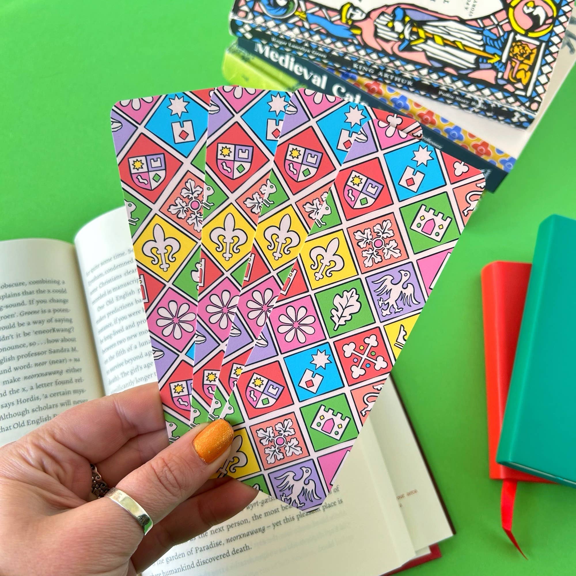 Medieval Tile Pattern Bookmark | Stacey McEvoy Caunt