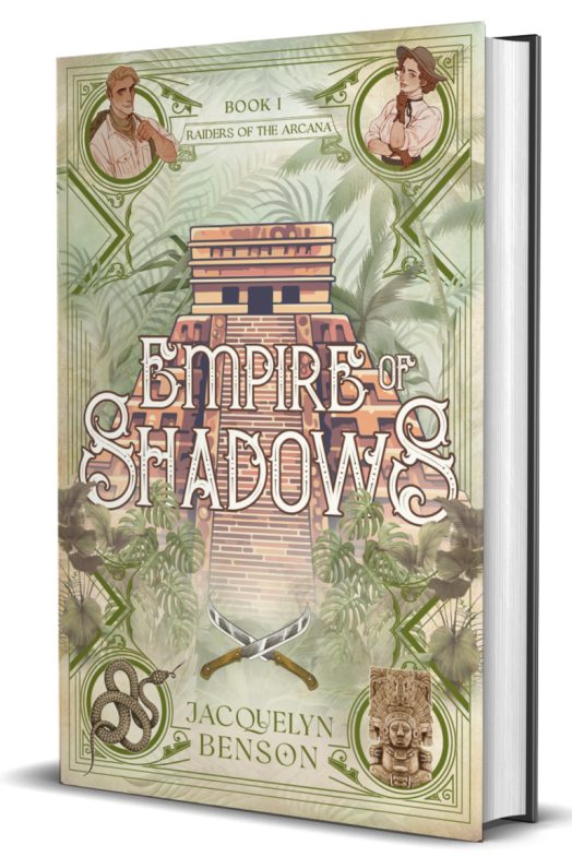 Book cover of 'Empire of Shadows' by Jacquelyn Benson on a white background