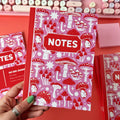 Pink and Red Mushroom Notebook | Stacey McEvoy Caunt
