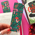 Green Festive Winter Mushrooms Bookmark | Stacey McEvoy Caunt